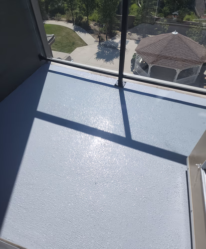 Balcony concrete coating application