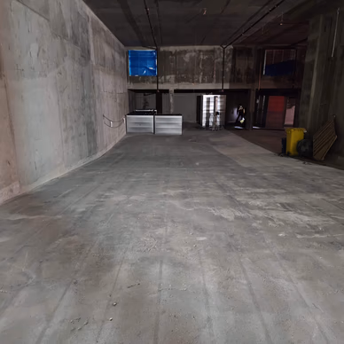 Commercial warehouse concrete floor coating