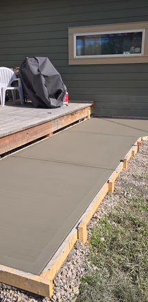 Restored concrete sidewalk surface